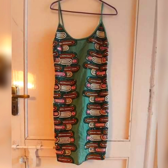 New Pia Pauro Embroidered Mini Dress with Tags - Picture 5 of 16